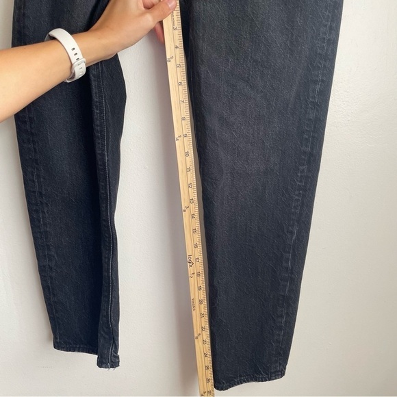 American Eagle 90's Boyfriend black jeans Size 2 grey retro mom dad relaxed high - Picture 11 of 14